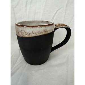 Handmade Pottery Mug Two-tone Drip Glaze Speckled Stoneware Studio Art